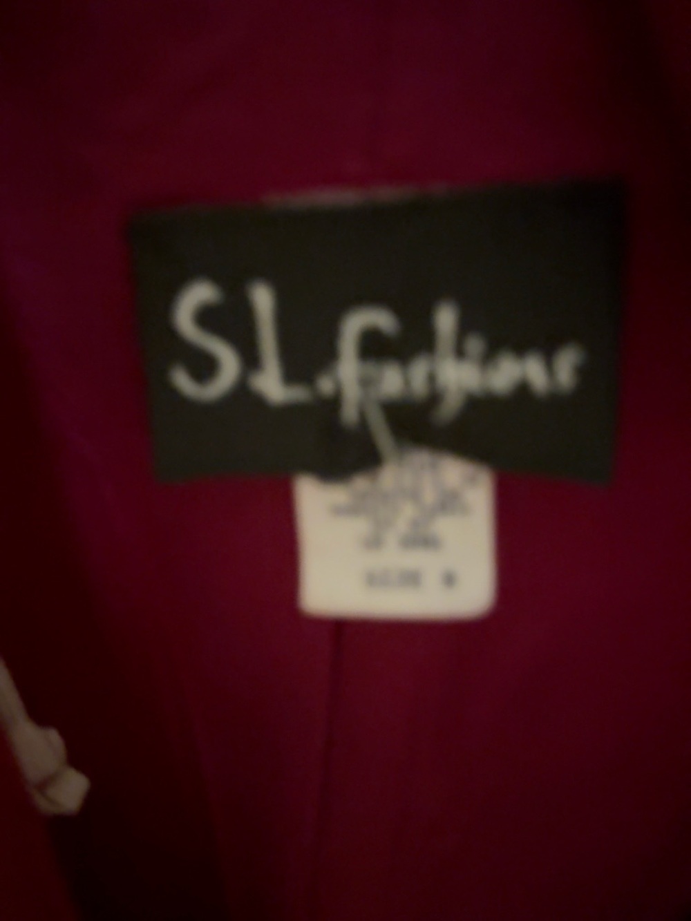 SL Fashions Vintage-Inspired Fuchsia 2-Piece Pantsuit Set – Size 8 - Picture 5 of 11